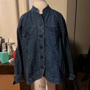 🆑FINAL PRICE‼️ Dress barn “confetti” denim jacket/top